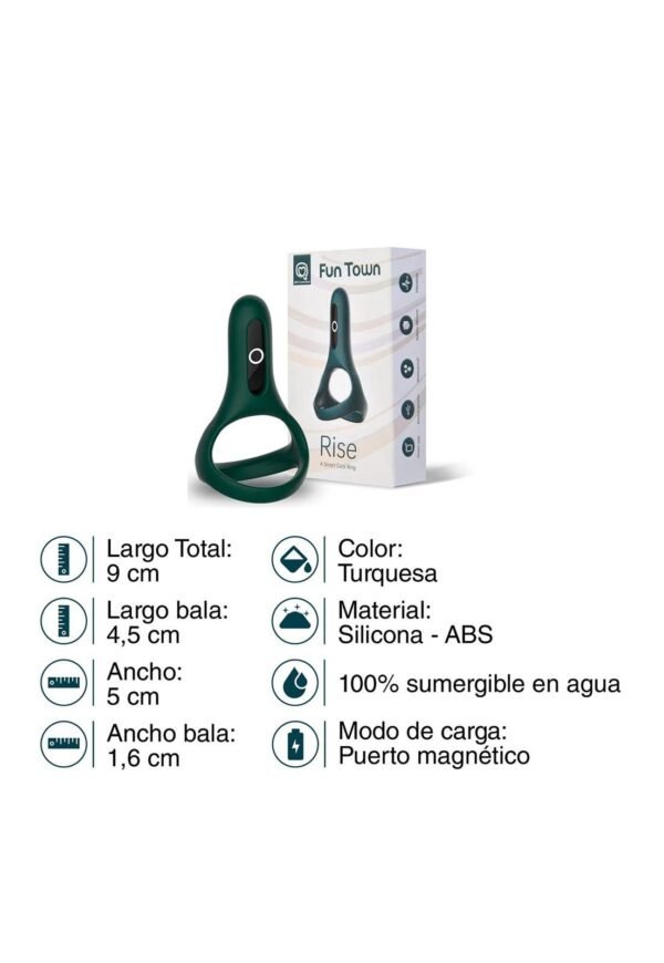 Anillo Vibrador a Control Remoto con APP Fun Town Rise