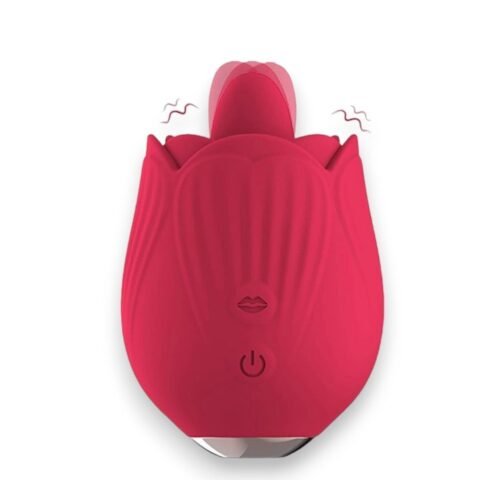 Estimulador tipo rosa vibradora roja