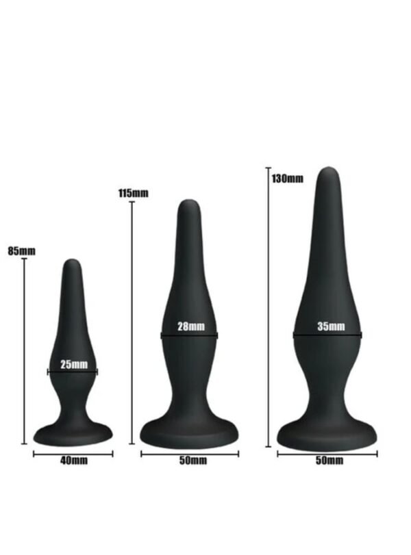 Kit Anal Negro 3 piezas