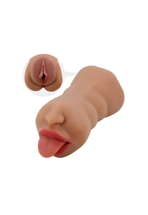 Masturbador Masculino Realista Boca Vagina Lavable Silicona