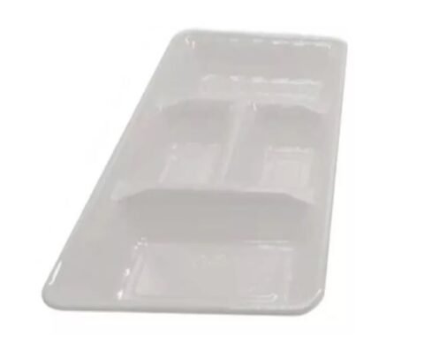 Pack 2 Bandejas Plásticas Cumpleaños Cotillón 38x18cm Fiesta blanco