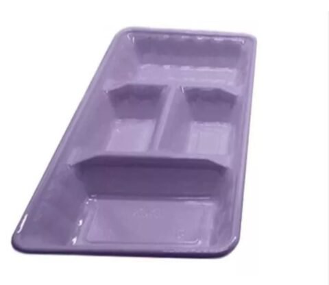 Pack 2 Bandejas Plásticas Cumpleaños Cotillón 38x18cm Fiesta lila