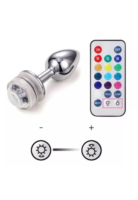 Plug Anal Dilatador Luz Led Control De Luces Talla M