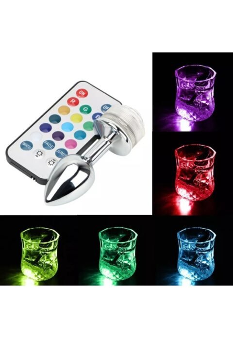 Plug Anal Dilatador Luz Led Control De Luces Talla M