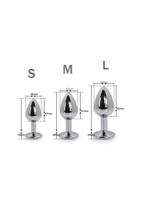 Plug Anal Dilatador Silicona Cristal Fucsia Set 3 Medidas