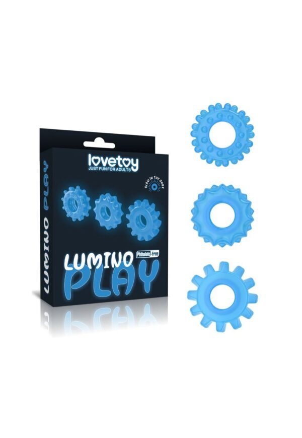 Set Anillos Pene Luminiscente Lumino x 3 Unid Lovetoy