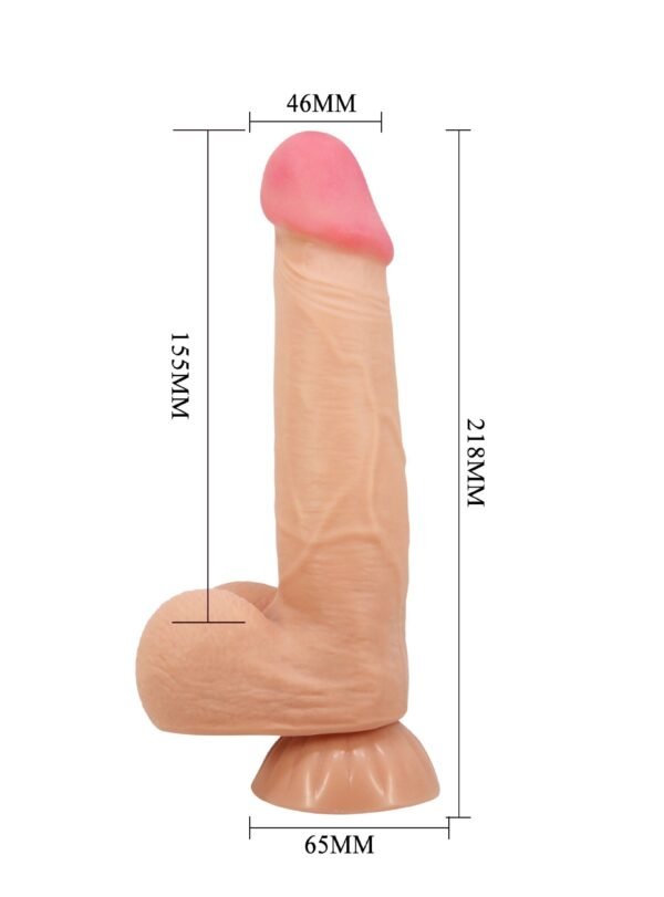 Vibrador Realistico Piel Deslizante